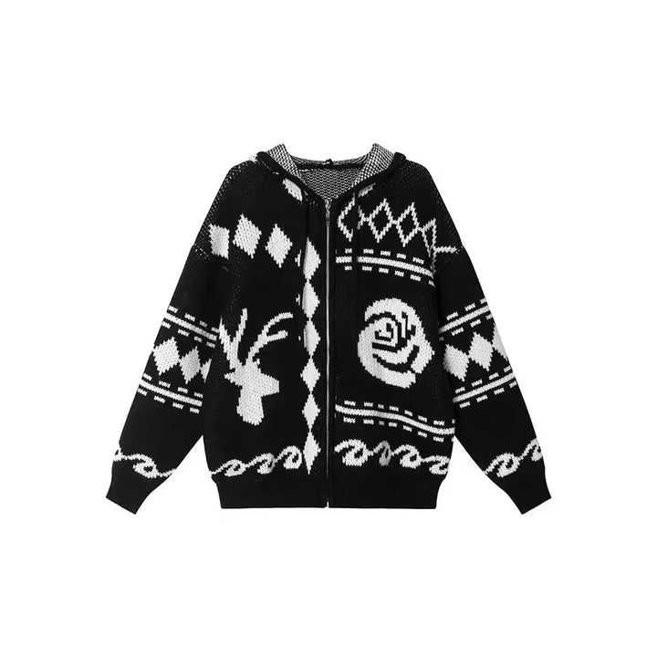 Cardigan femme avec motif graphique et coupe confortable Chic & Stil
