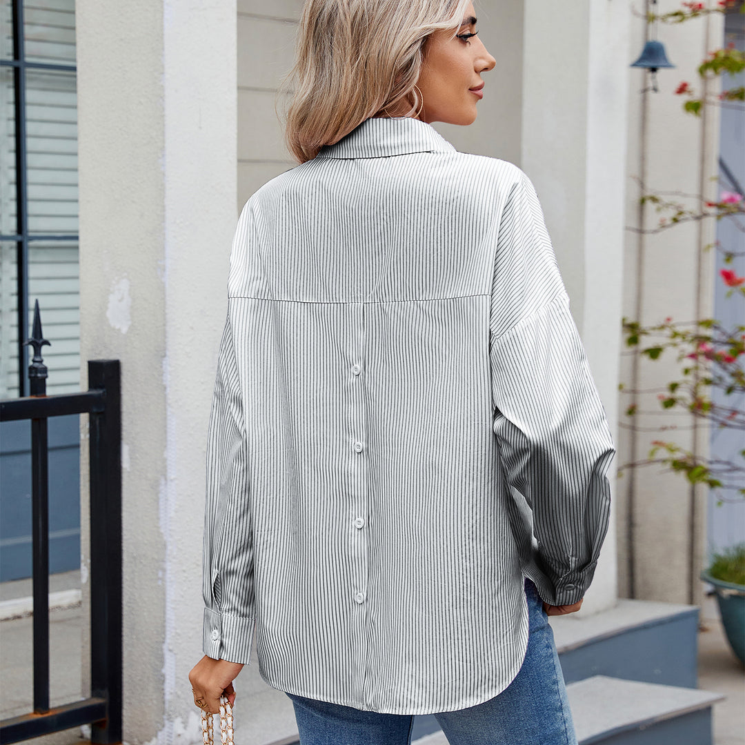 Striped blouse for women with an elegant cut and a modern fit Lune London