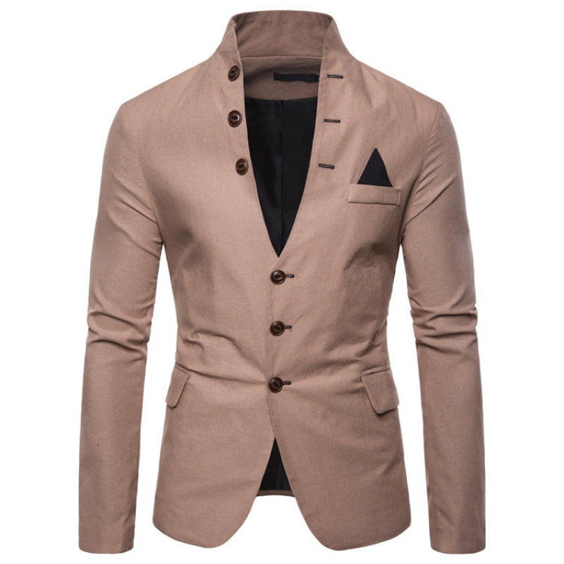 Veste élégante pour hommes avec col montant moderne et détails de boutons originaux Lune London