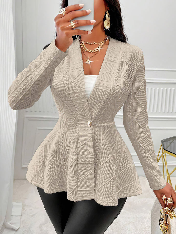 Fashionable women's blazer with textured design and tailored details Lune London