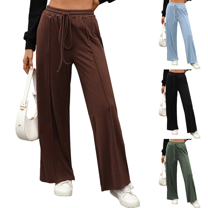 Pleated casual pants for women in high-quality material with elastic waist Lune London