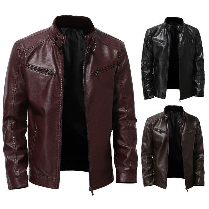 Stylish faux leather biker jacket for men Lune London