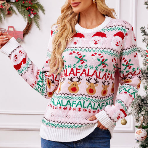 Festive Christmas sweater for women with a fun reindeer design Lune London