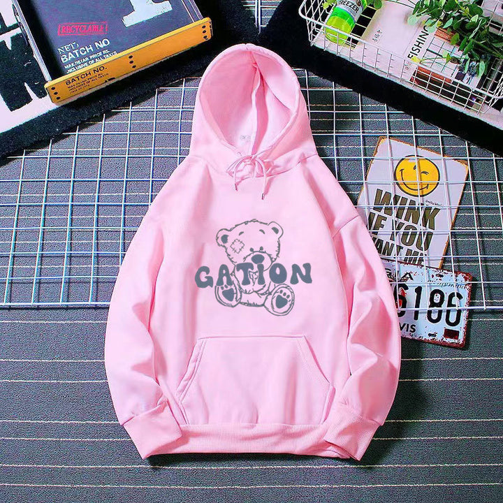 Women's hoodie with cute bear motif Chic & Stil