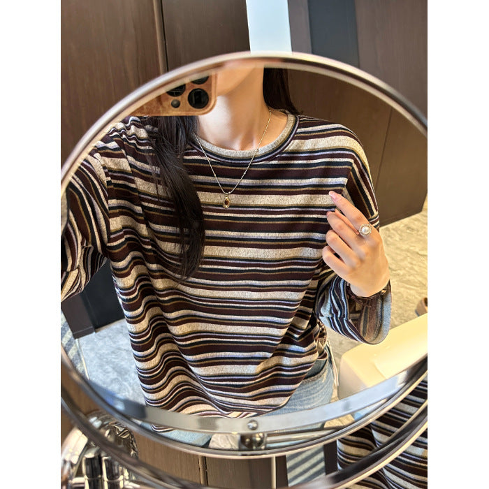 Women's casual striped long-sleeve shirt Chic & Stil