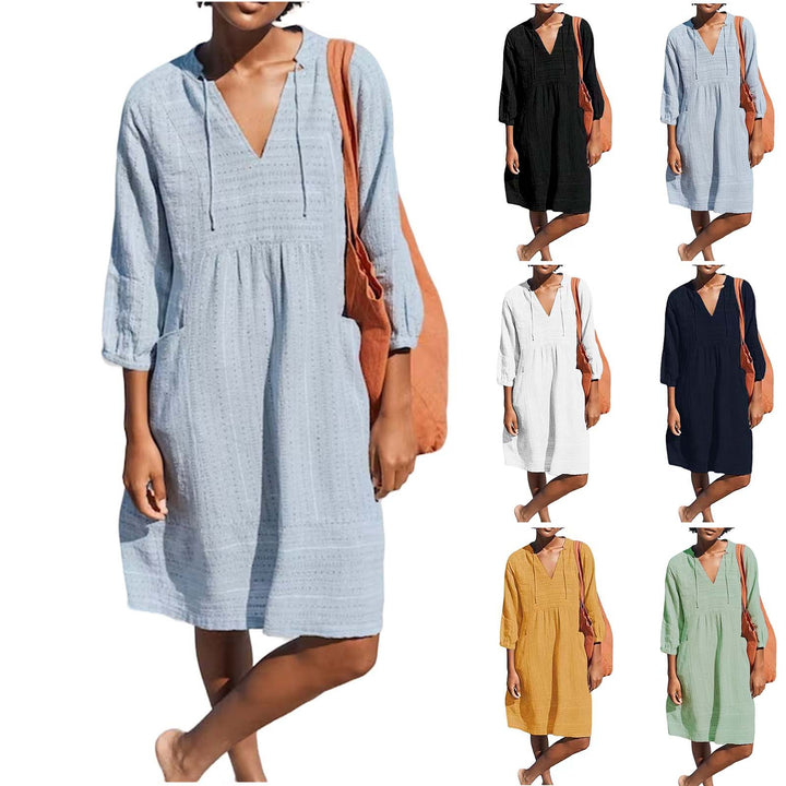 Casual summer dress for women with hood and pockets Lune London