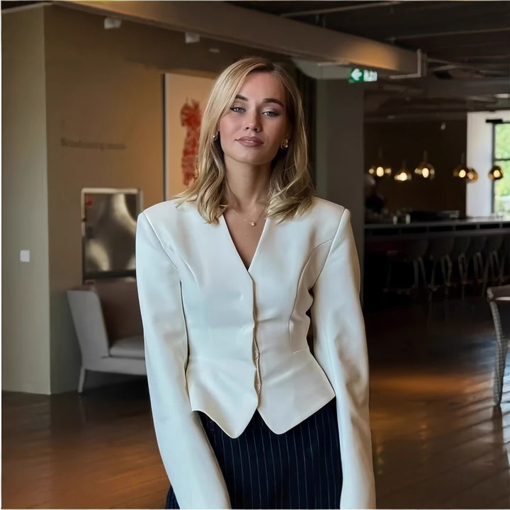 Stylish blazer jacket for ladies with a fitted cut and chic elegant details