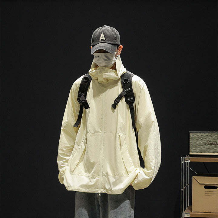 Lightweight and breathable casual jacket for men with adjustable hood Lune London