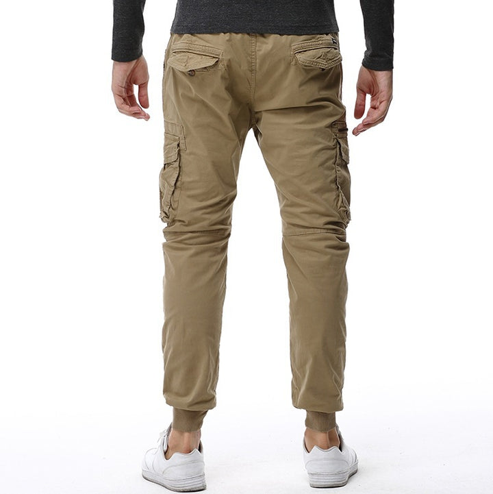 Men's cargo pants with multiple practical pockets and elastic waistband Lune London