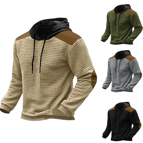 Men's comfortable hoodie with wavy design and contrasting sleeves Lune London