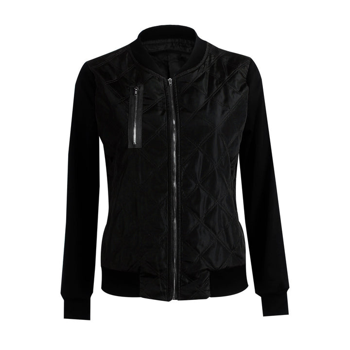Quilted fashion jacket for women bomber style with zipper Lune Londonl