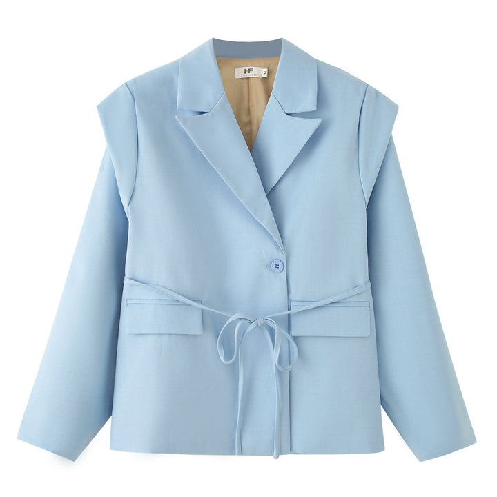 Dames élégante veste blazer avec ceinture à la taille Lune London
