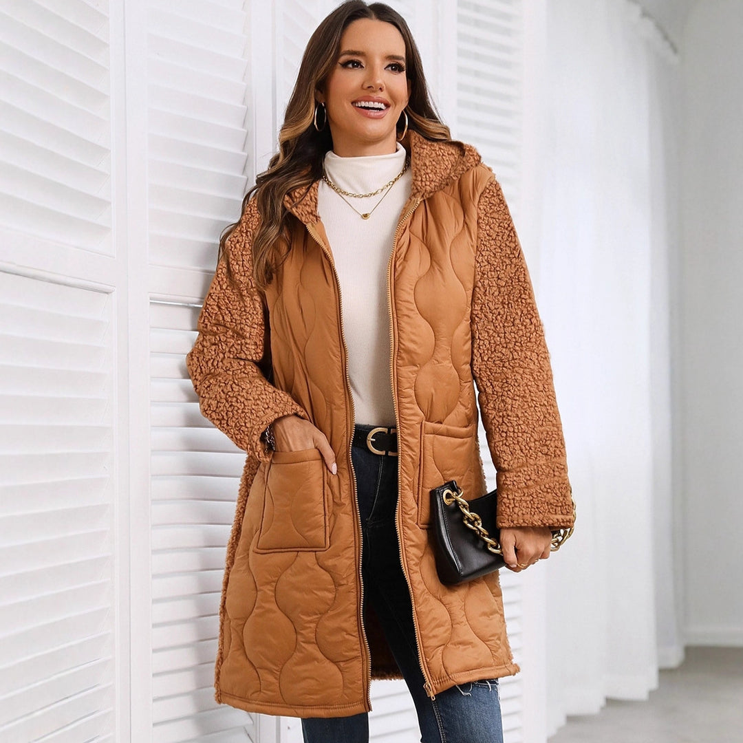 Long coat for women with faux fur lining and practical pockets Lune London