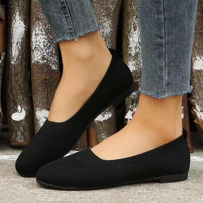 Ballet flats for women with breathable upper material Lune London