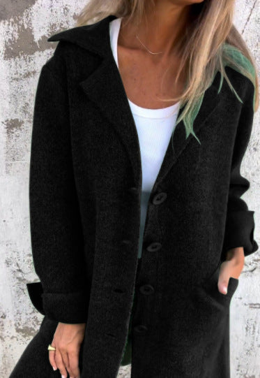 Ladies Elegant Wool Jacket with Full Buttoning and Spacious Pockets Lune London
