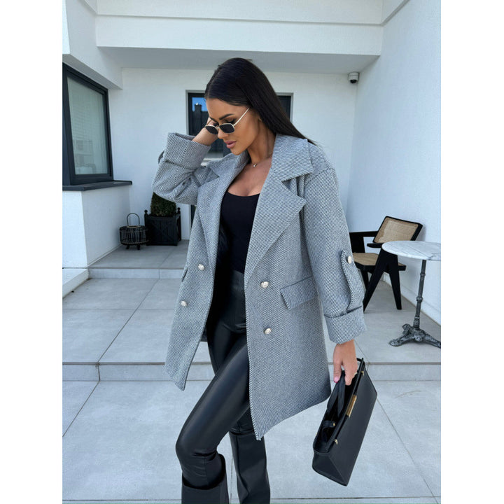 Lune London oversized double-breasted coat jacket for women
