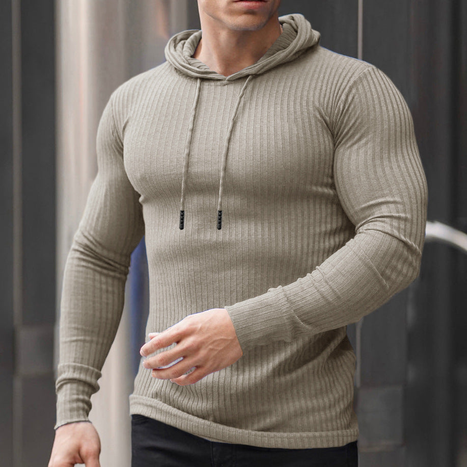 Hooded sweatshirt for men with a trendy ribbed design Lune London
