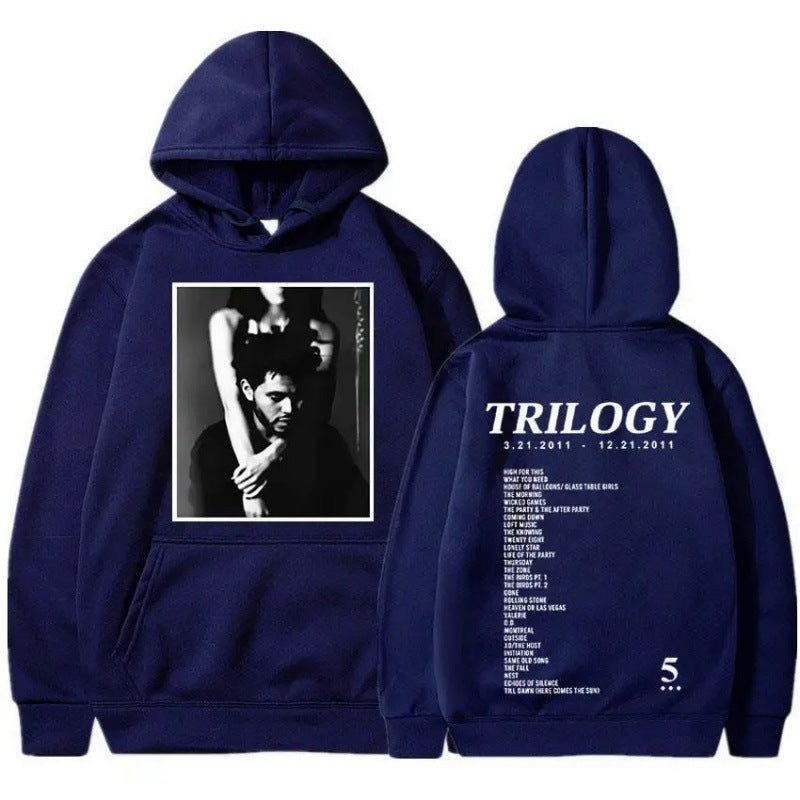 Women's hoodie with artistic photo print and unique lettering Lune London