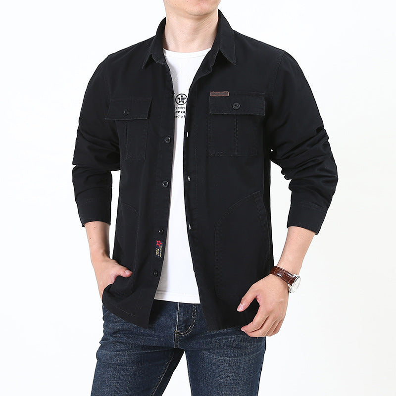 Casual utility jacket for men with practical pockets and elastic cuffs Lune London