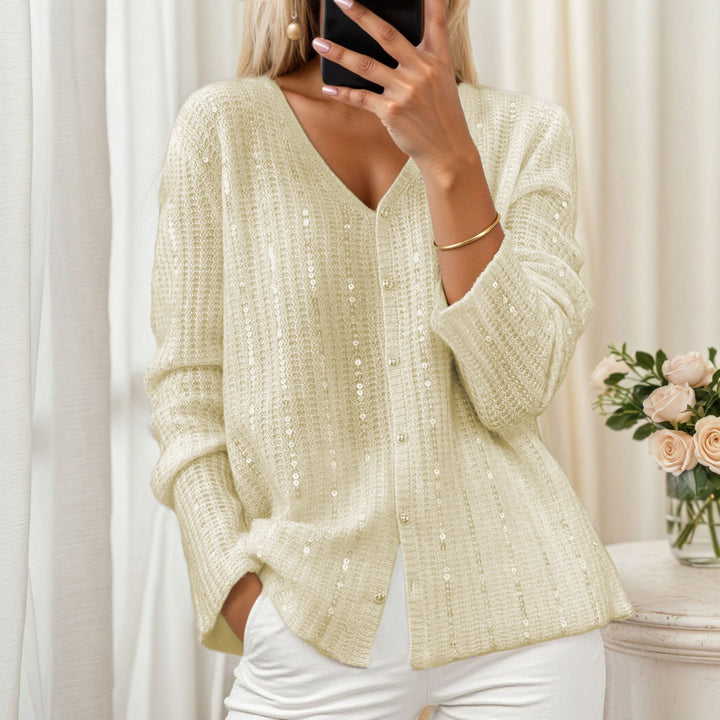 Ladies Sparkling Gilet with V-neck and Lune London Comfort