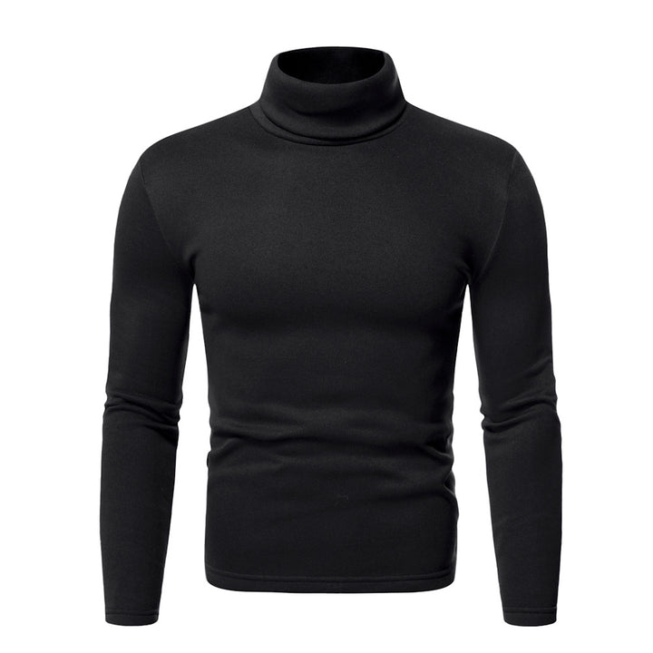 High-quality cotton blend turtleneck sweater for men with a fitted cut Lune London