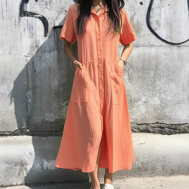 Lune London Button Midi Dress for Ladies