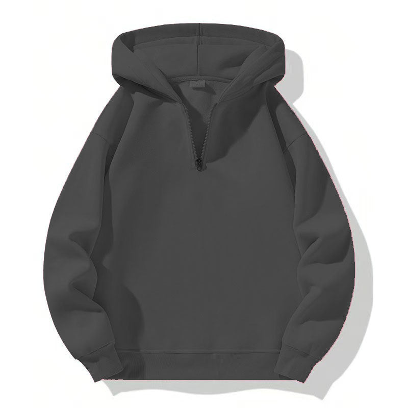 Men's sporty hoodie with half-zipper Lune London