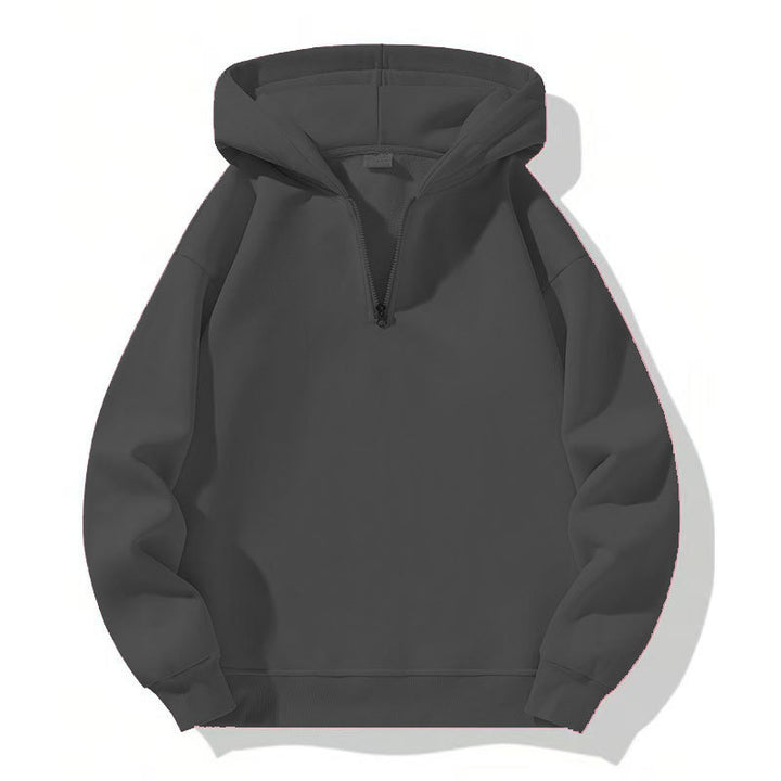 Men's sporty hoodie with half-zipper Lune London