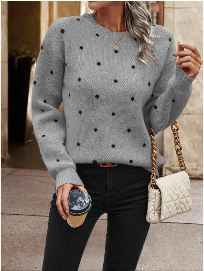 Women's fashionable sweater with dotted design Lune London