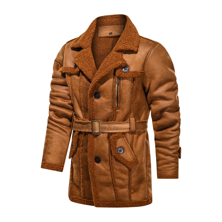 Cozy leather jacket for men with fur lining Lune London