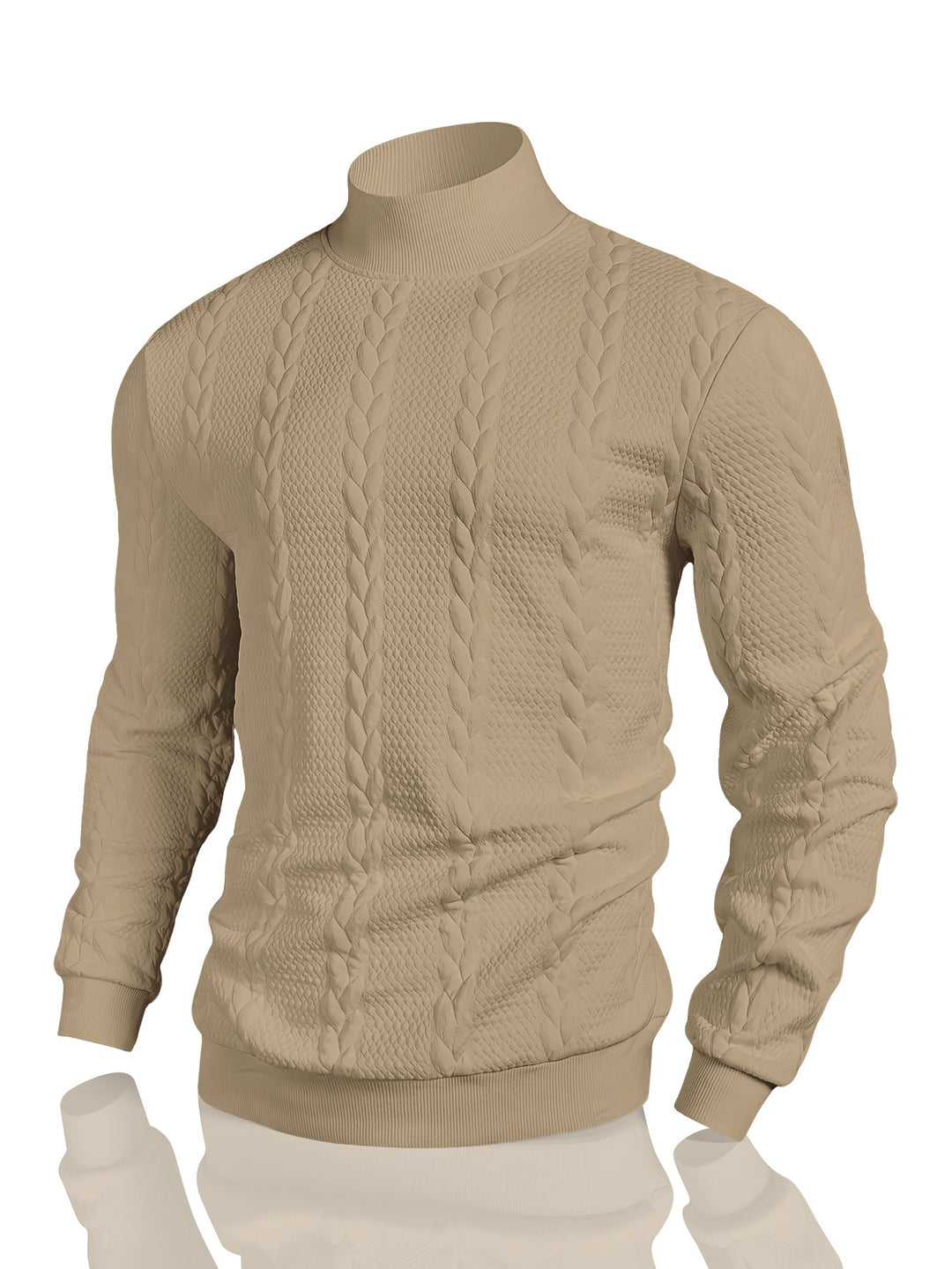 Knitted sweater for men with high collar Lune London