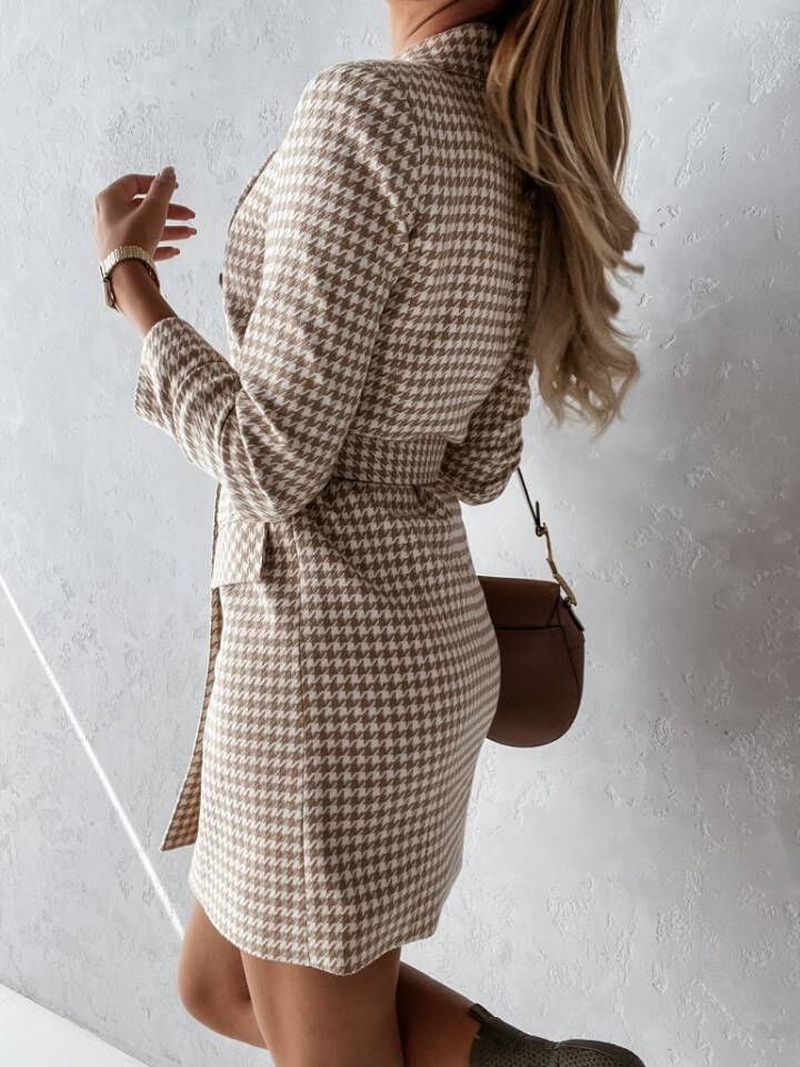 Blazer dress for women with adjustable belt Lune London