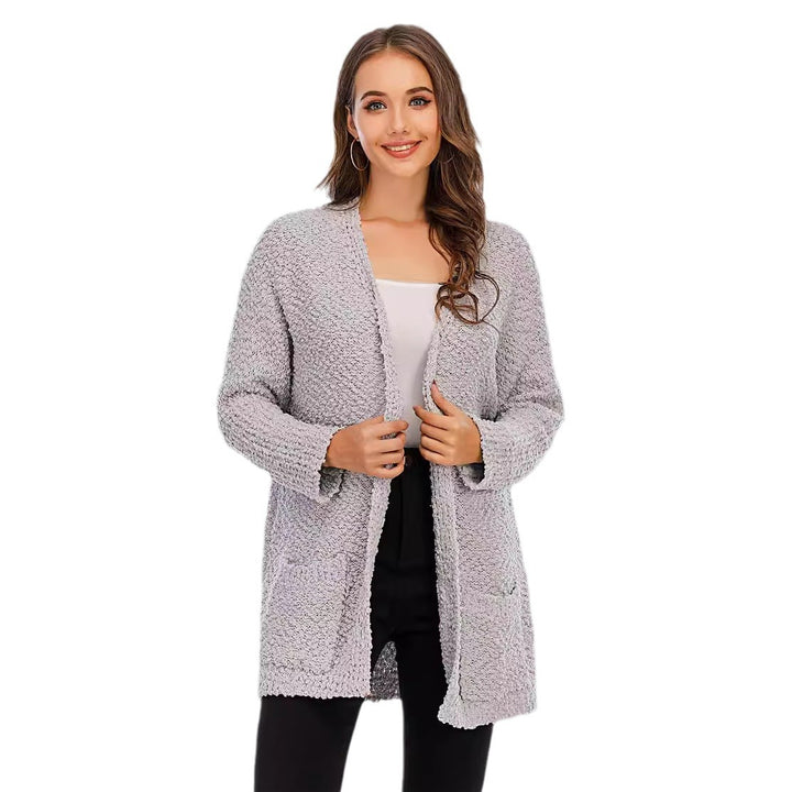 Ladies chunky knit cardigan with open sleeves Lune London