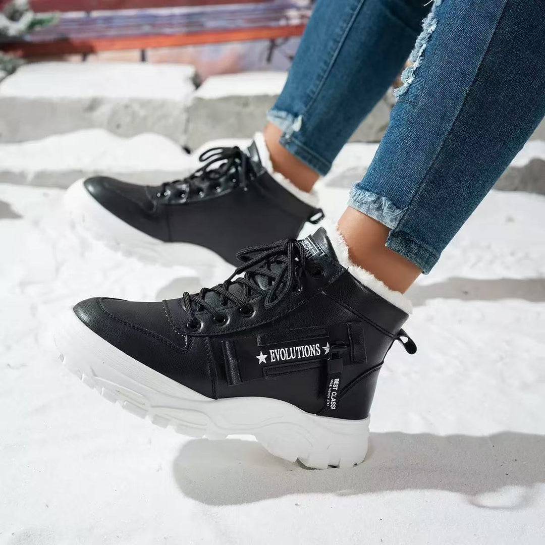 Women's padded high-top sneakers with non-slip sole and stylish design Lune London