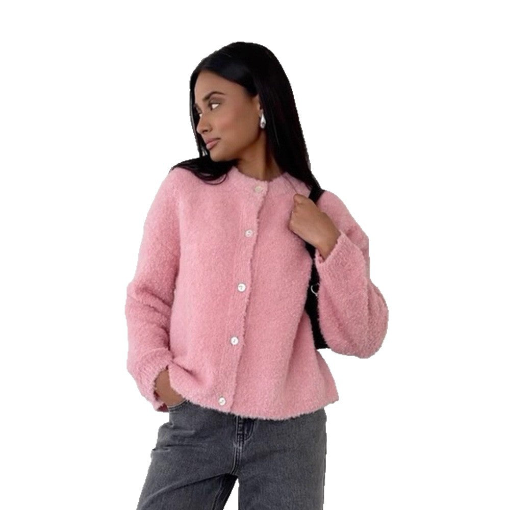 Ladies Cozy Knit Sweater in Oversized Chic Style