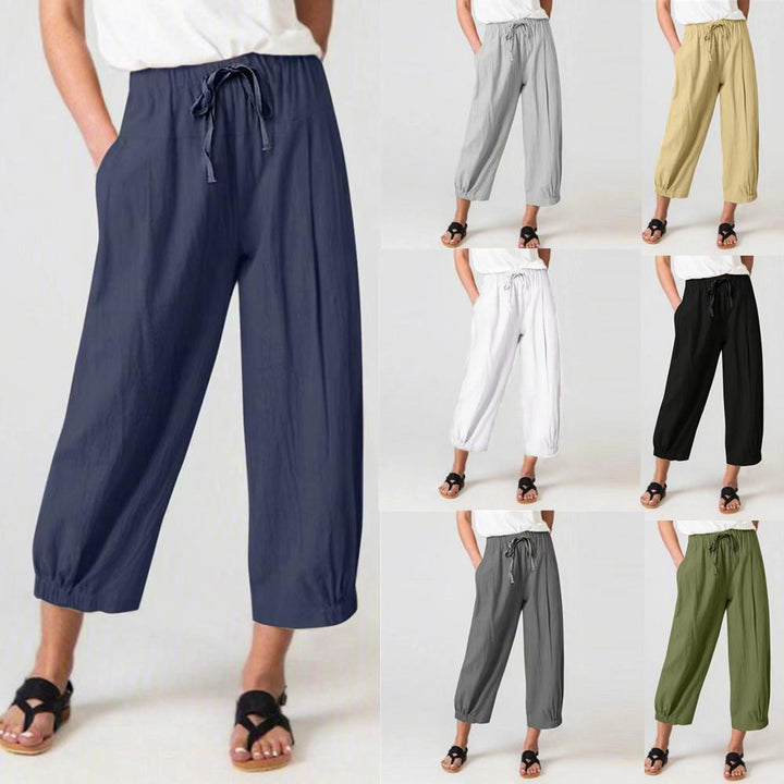 Light casual pants for women with adjustable waist Lune London