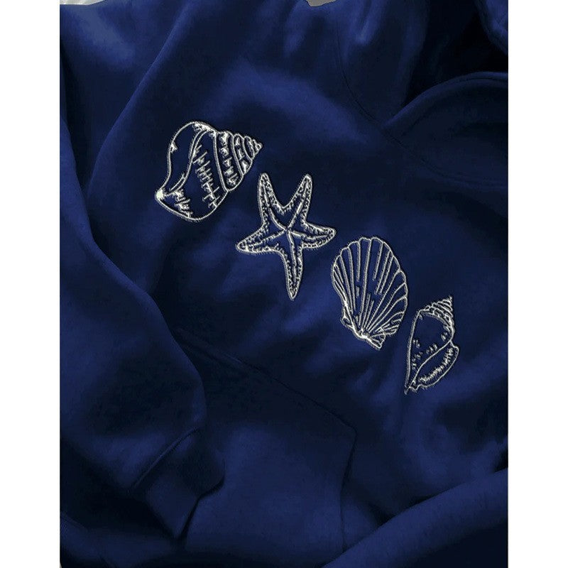 Women's hoodie with maritime motif and soft fabric Chic & Stil