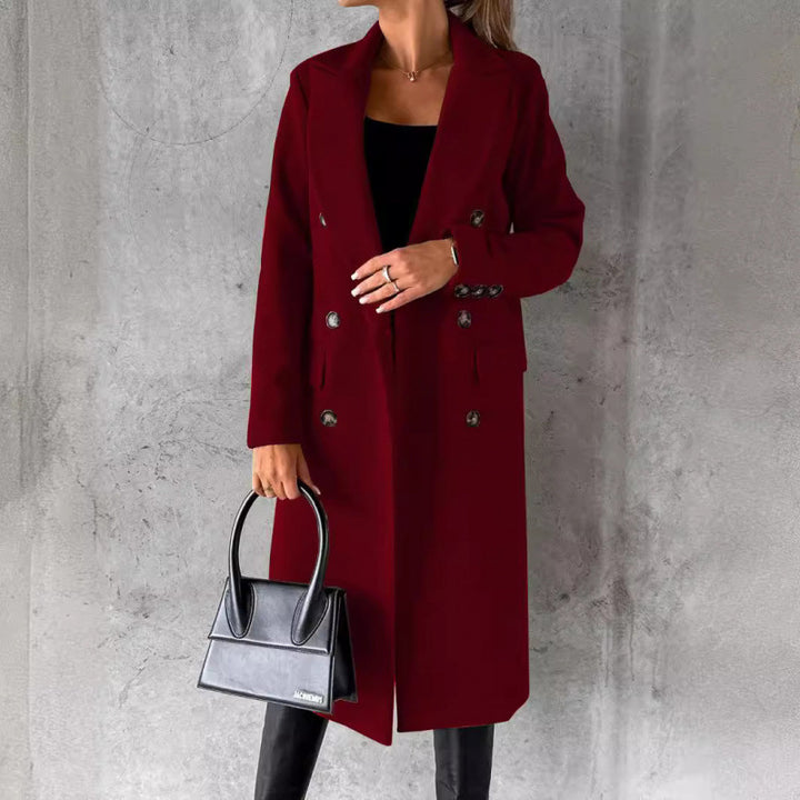 Ladies Elegant Double-Breasted Coat with Ultra-Modern Cut Lune London