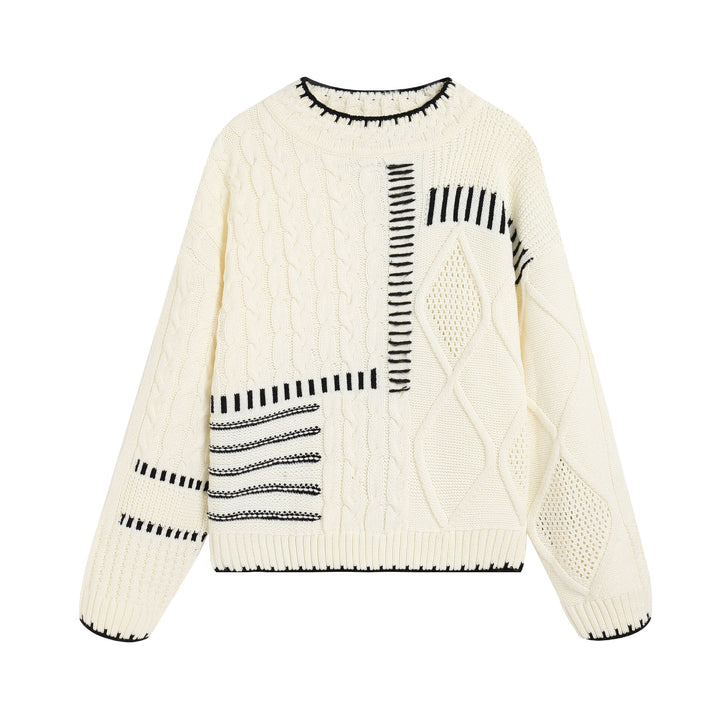 Casual knit sweater for women with graphic pattern Lune London