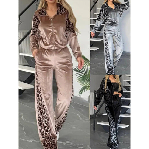 Women’s tracksuit with leopard appliqués Lune London
