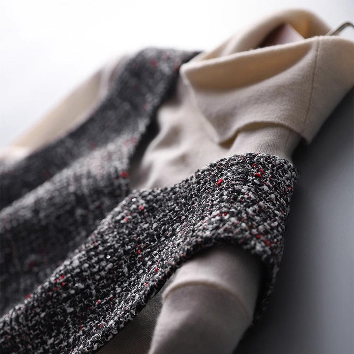 Textured shift dress for women with pockets Lune London