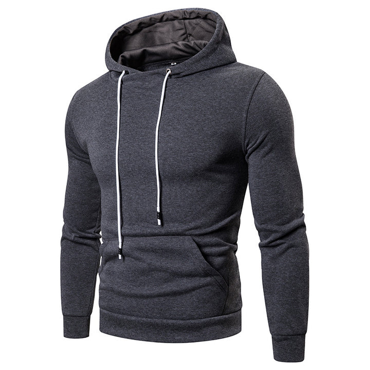 Men's sporty hoodie made of soft textured fabric with practical kangaroo pocket Lune London