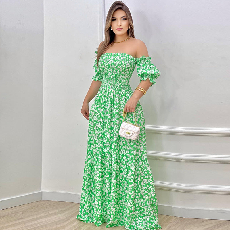 Chic & Stylish Off-Shoulder Design Maxi Dress for Women with Breezy Ruffles