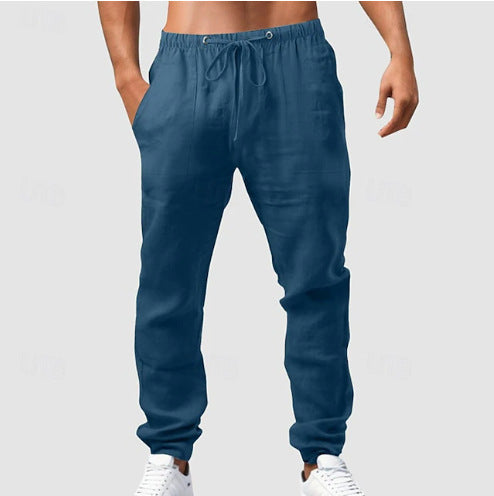 Cotton jogging pants for men with elastic waist and practical pockets Lune London