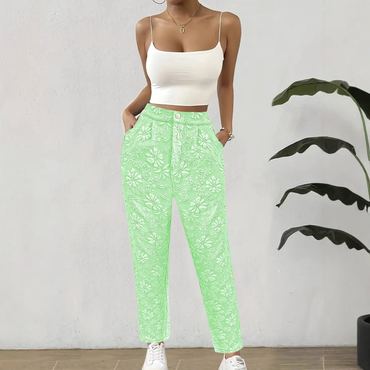 Flower pants for ladies in a chic and stylish casual style