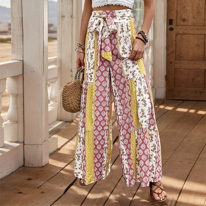 Women Bohemian Fluid Wide Pants Lune London