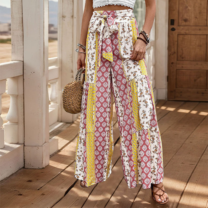 Women Bohemian Fluid Wide Pants Lune London