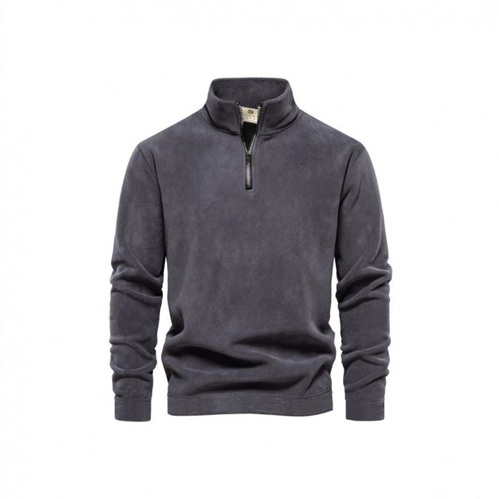 Men's fleece pullover with high collar Lune London