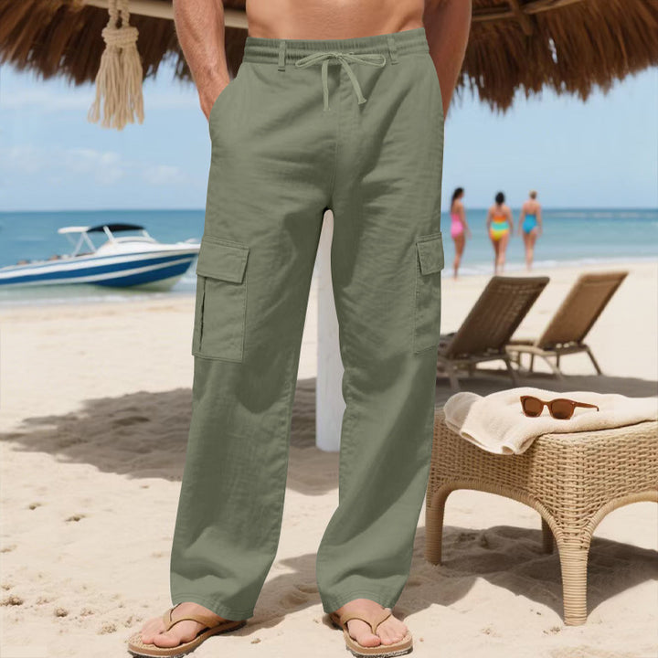 Men's cargo pants with elastic waistband and functional pockets Lune London