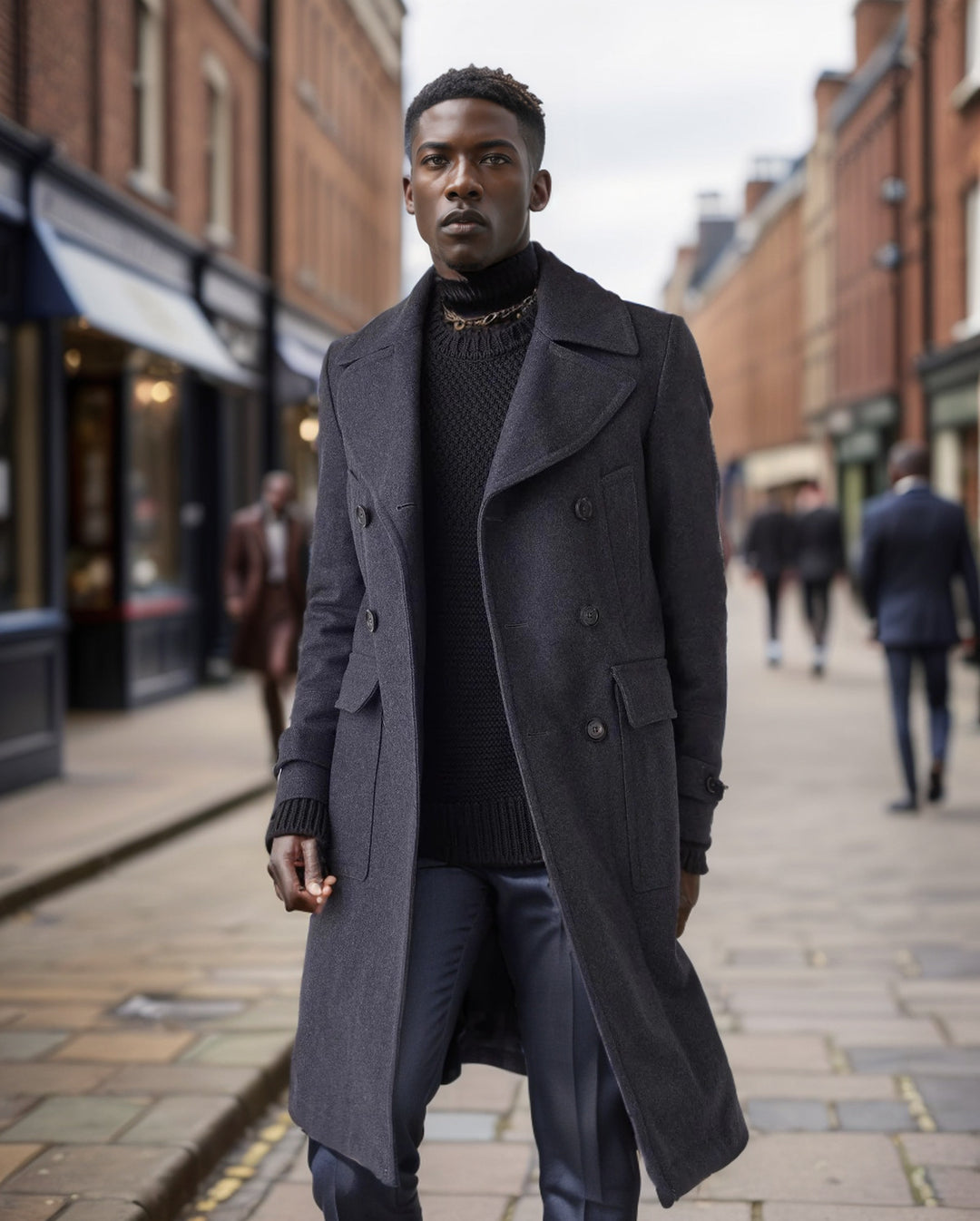 Elegant double fur coat for men Lune London